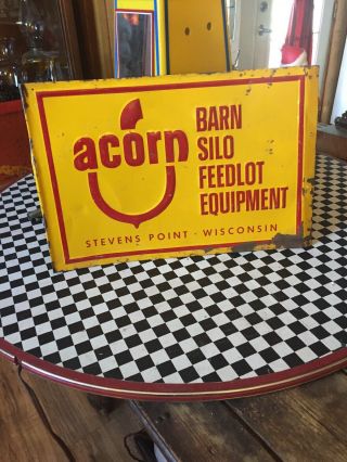 Vintage Embossed Acorn Farm Sign