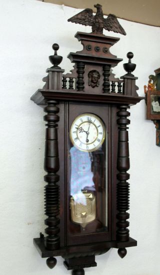 Antique Wall Clock Regulator Clock 19th Century Gustav Becker