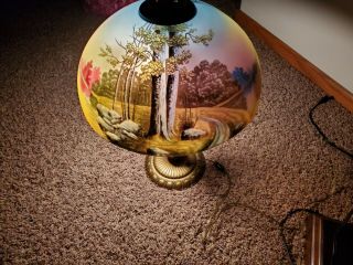 Pittsburgh Reverse Painted Lamp