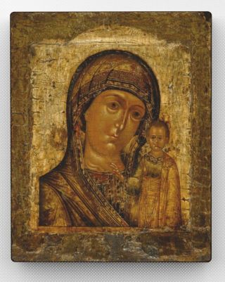 Russian Orthodox Icons.  Our Lady Of Kazan Mother Of God.  Small.  Hand - Made.