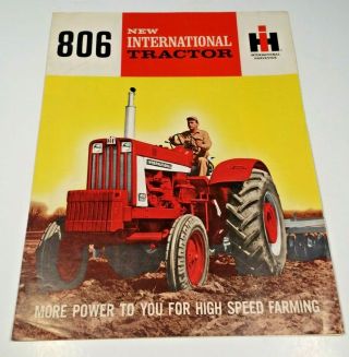 Vintage International Harvester Ih 806 Tractor Sales Brochure Cr - 2268 - N