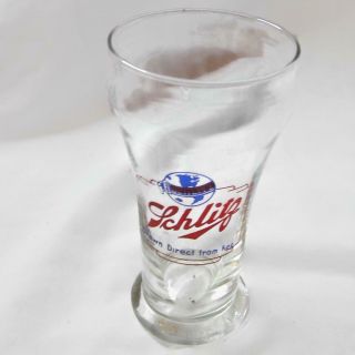 Vintage 1940s Schlitz Beer Glass - Drawn Direct From Keg - 5 - 3/8 Inch Tall