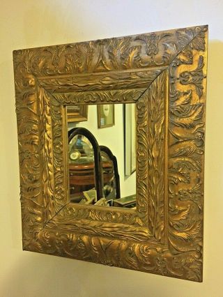 Italian Ornate Gold Gilt Wood Wall Mirror