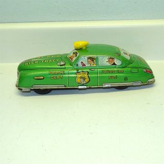 Vintage Marx Tin Litho Dick Tracy Police Squad Car,  Battery Operated Toy