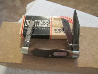 Vintage Usa Schrade Old Timer 340t Stockman Pocket Knife In The Box