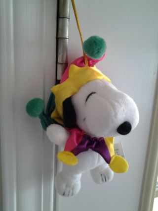 SNOOPY JESTER of MACY ' S THANKSGIVING DAY PARADE PLUSH HANGING CHRISTMAS ORNAMENT 2
