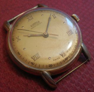 Vintage 1940s Oversized Roamer 17 Jewels Swiss Watch Running Wristwatch