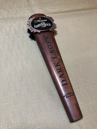 Michelob Amber Bock Wooden Beer Tap Handle - Dark Lager