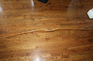 Vtg Ben Pearson Wood Hunting Longbow 67 " Traditional Archery Bow W/signature 