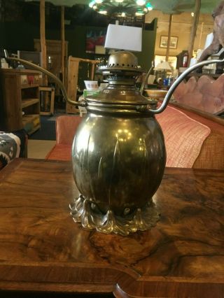 Tiffany Studios " Swamp Flower " Oil Lamp Base Inscribed Real Authentic