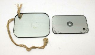 Two Vintage Military Signaling Mirrors Bauer Mark 3 Usn & Ge 40653 Pilot Rescue