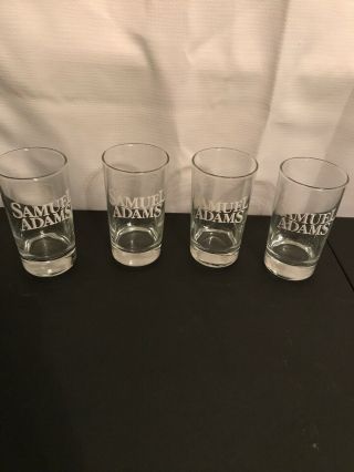 Complete Set Of 4 Sam Adams Beer 7 Ounce Tasting Glasses