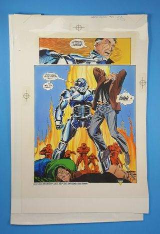 H.  A.  R.  D.  Corps 21 Page 21 Valiant Comics Color Art Hand Painted 1994
