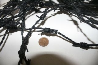 Leather barbed wire,  25 yards of a antique black color B2597 made with 2 mm le 2
