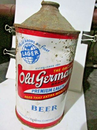 Old German Quart Size Cone Top Beer Can - [read Description] -