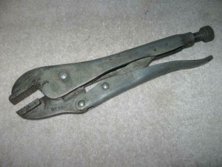 Vintage Petersen Vise - Grip No.  10 Pliers,  Single Lever 1942 Patent,  Milled Jaws