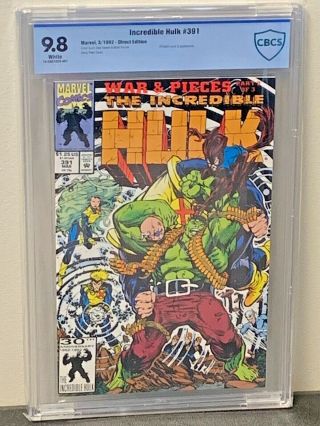 Incredible Hulk 391 9.  8 Highest Graded White Pgs Marvel Comics 1992 Cgc Cbcs