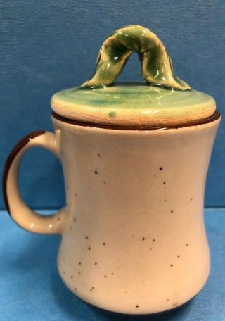 Otagiri Tulips Mug Hand Crafted In Japan Embossed Stoneware Coffee Cup With Lid 3