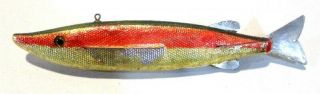 1950s Ernie Newman Rainbow Pike Fish Spearing Decoy Ice Fishing Lure