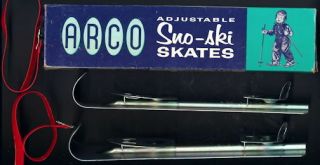 Boxed Set Of Arco Metal Sno - Ski Skates