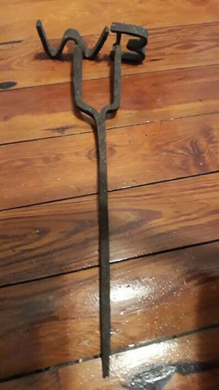 Vintage Hand Forged Cattle Branding Iron Wrought Iron W/ Initials Wb 6 " X 2 "