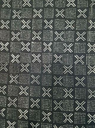 Authentic African Mud Cloth Fabric Handwoven 45 " X 68 "