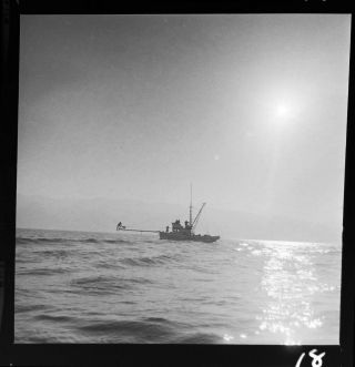 Vtg 1960 Photo Film Negative Marineland Of The Pacific Boat Geronimo In Action—3