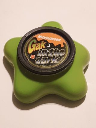 Very Rare Nickelodeon Gak In The Dark Dry With Container 1995 1990 