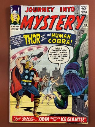 Journey Into Mystery Thor 98 Marvel Comics 1st Appearance Of Cobra Silver Age