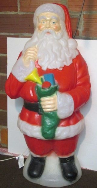 Vintage General Foam Santa Claus Stocking Christmas Blow Mold