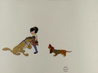 Vtg DON BLUTH Studios All Dogs Go To Heaven Production Animation Cel Lithograph 2
