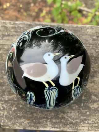 Vintage ‘80 Orient & Flume By Ed Seaira Iridescent Paperweight