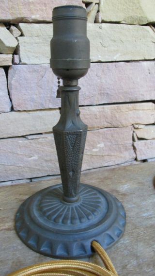 Antique Solid Bronze Arts & Crafts Mission Lamps (pair)