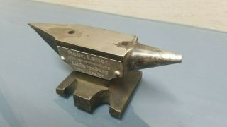 Vintage German Mini Double Horn Iron Anvil 4.  5 " Gerb.  Lotter