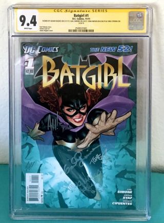 Batgirl 1 Cgc 9.  4 Ss - Signed 4x Hughes,  Simone,  Strong,  Meyer - Birds Of Prey