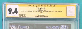 BATGIRL 1 CGC 9.  4 SS - signed 4x Hughes,  Simone,  Strong,  Meyer - Birds of Prey 2