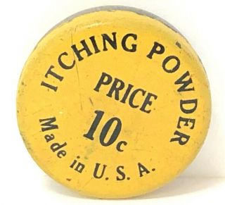 Itching Powder Vintage Tin 10 Cents Made In U.  S.  A.  Great Vintage