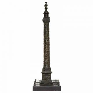 A French Grand Tour Bronze Of The Place Vendome In Paris,  19th Century