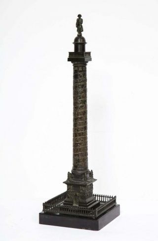 A French Grand Tour Bronze of the Place Vendome in Paris,  19th Century 2