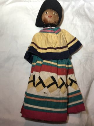 Authentic Vintage Native American Indian Doll Toy Seminole Palm Leaf Palmetto