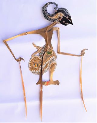 Vintage Indonesian Shadow Puppet,  100 Handcrafted And Unique,  Wayang Kulit