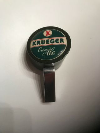 Vintage Krueger Cream Ale Beer Ball Tap Knob Handle Newark,  Nj Kooler Keg Chrome