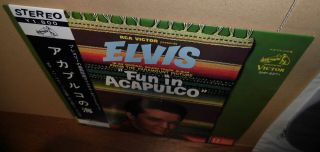 Elvis Presley Fun in Acapulco 1963 Japan LP Victor SHP - 5271,  extremely rare obi 3