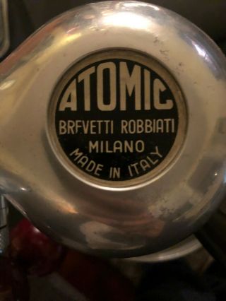 VINTAGE ATOMIC COFFEE MAKER MACHINE BREVETTI ROBBIATI MADE IN MILANO ITALY 2