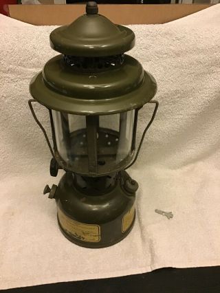 Vintage 1958 Coleman Military Lantern Quadrant Glass