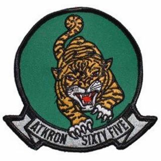 Usn Navy Atkron Attack Squadron Va - 65 Fighting Tigers Patch World Famous Veteran
