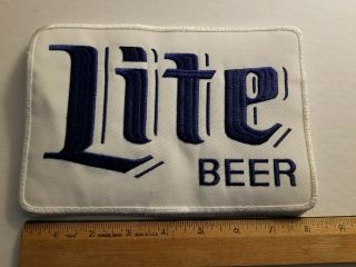 Lite Beer Sew On Large Patch 5 3/4 " X 8 1/4 " Vintage Old Stock