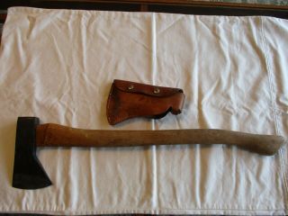 Vintage Snow And Nealley (neally) Hudson Bay Cruiser Axe 1 3/4 With Sheath