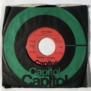 Barrett Strong Is It True / Anywhere Capitol 70s Soul Nm 45 Hear
