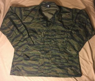 Gear Tiger Camp Bdu Camo Army Shirt Coat Size Xxl - Reg 2xl - Reg Nwot?